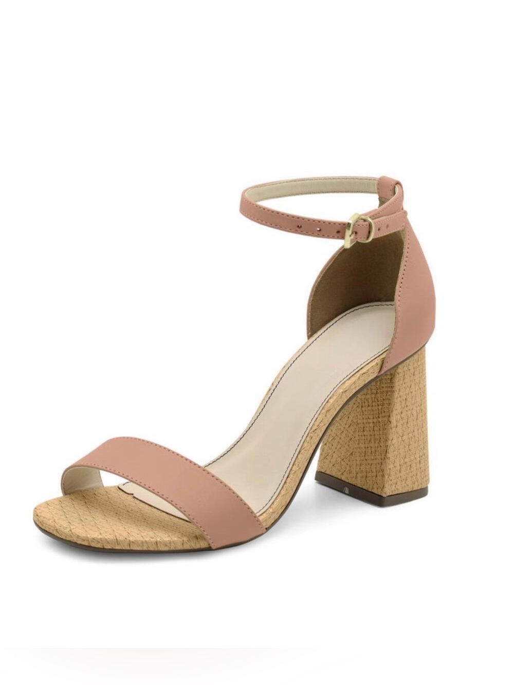 Round Toe Tan Leather Tan Heel